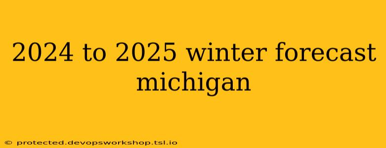 2024 to 2025 winter forecast michigan