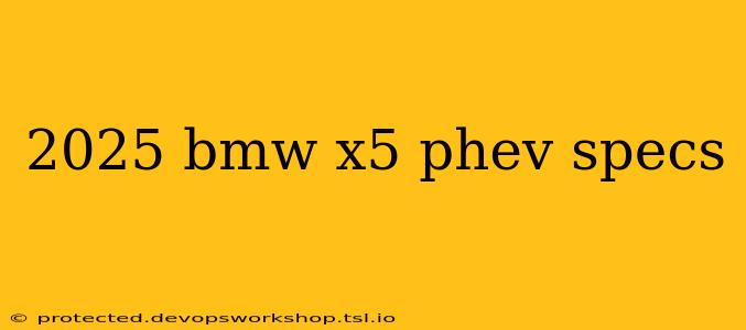 2025 bmw x5 phev specs