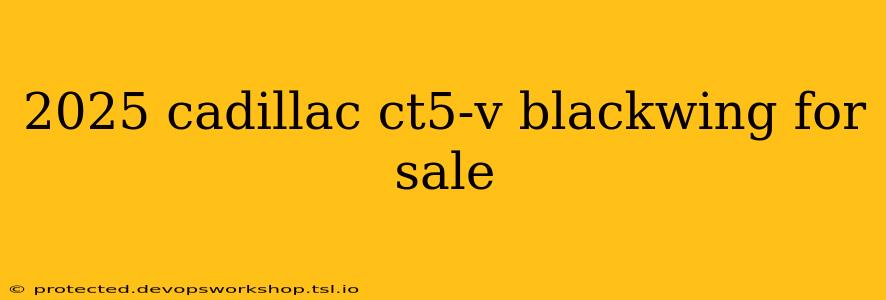 2025 cadillac ct5-v blackwing for sale