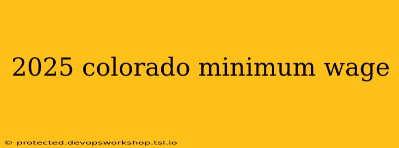 2025 colorado minimum wage