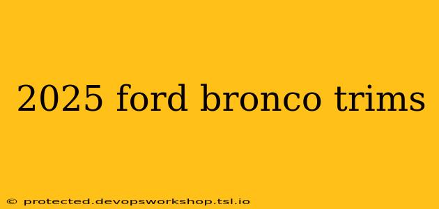 2025 ford bronco trims