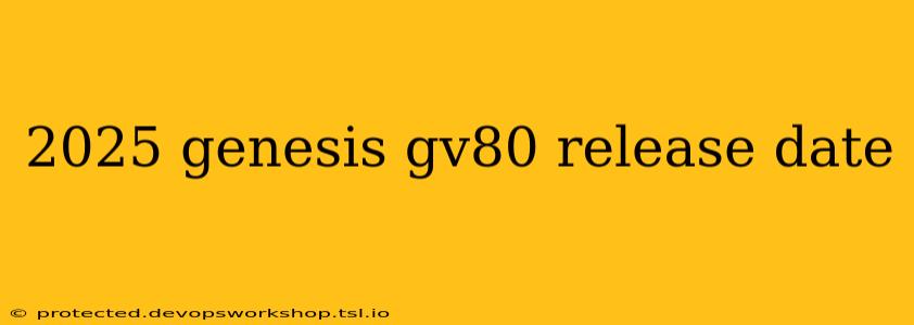 2025 genesis gv80 release date