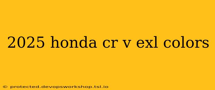 2025 honda cr v exl colors