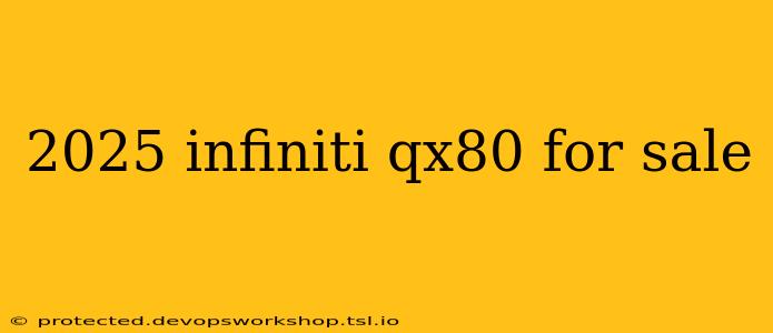 2025 infiniti qx80 for sale