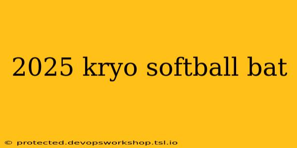 2025 kryo softball bat