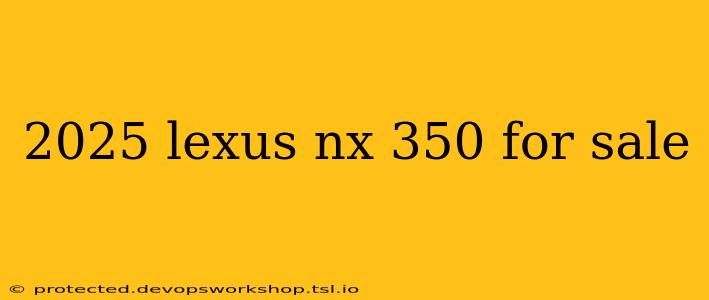 2025 lexus nx 350 for sale