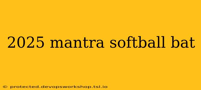 2025 mantra softball bat