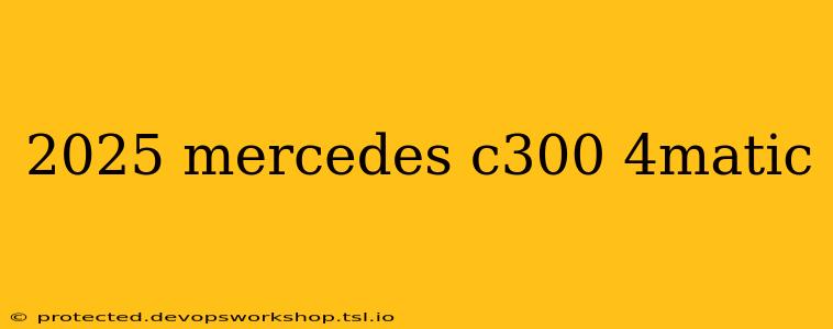 2025 mercedes c300 4matic