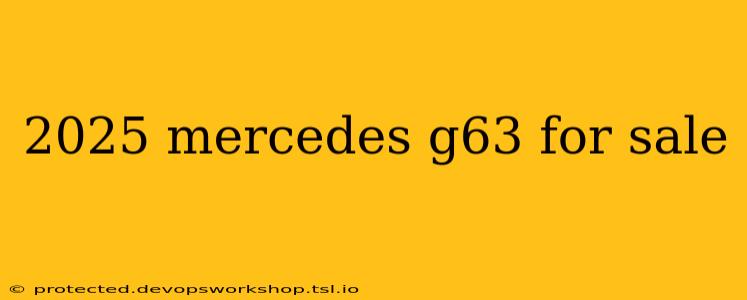 2025 mercedes g63 for sale