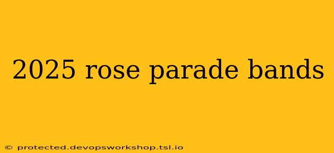 2025 rose parade bands