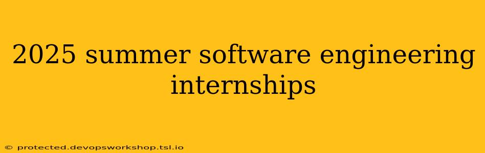 2025 summer software engineering internships