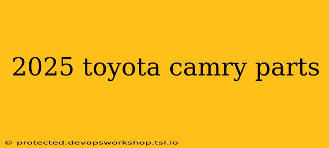 2025 toyota camry parts