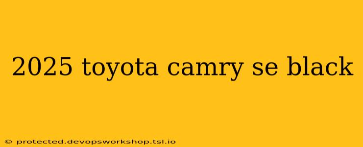 2025 toyota camry se black