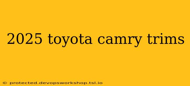 2025 toyota camry trims