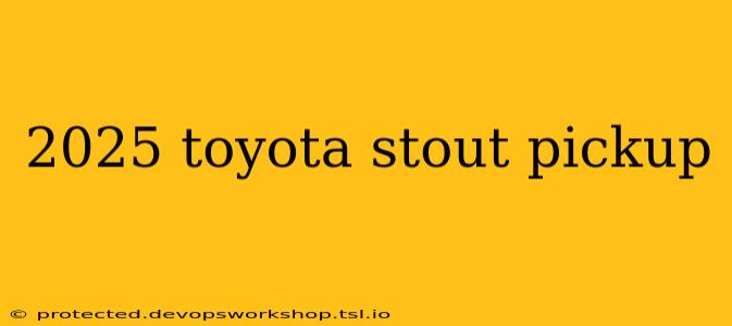 2025 toyota stout pickup