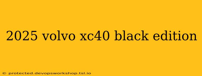 2025 volvo xc40 black edition