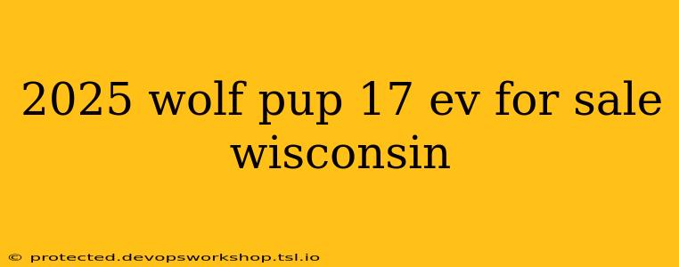 2025 wolf pup 17 ev for sale wisconsin