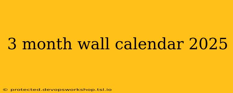 3 month wall calendar 2025