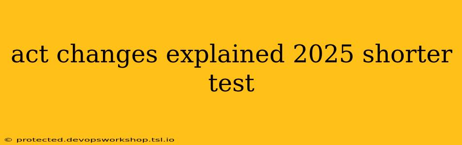 act changes explained 2025 shorter test