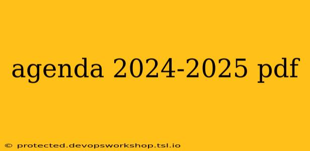 agenda 2024-2025 pdf