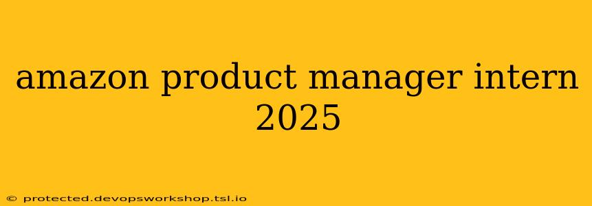 amazon product manager intern 2025