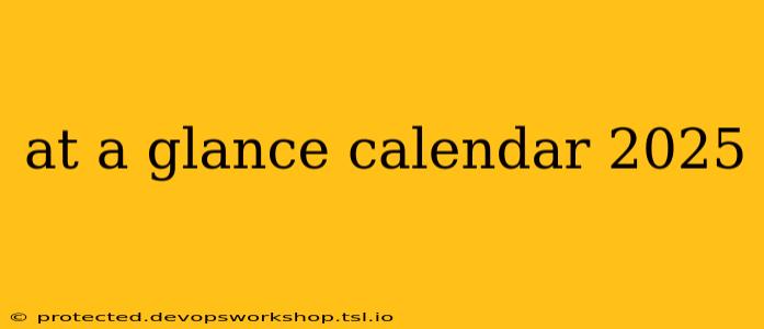 at a glance calendar 2025