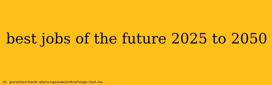 best jobs of the future 2025 to 2050