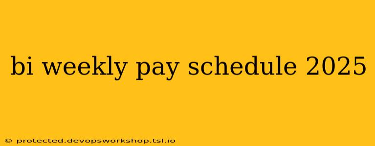 bi weekly pay schedule 2025