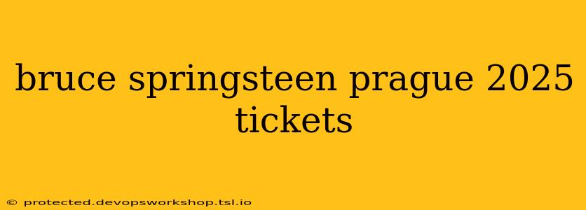 bruce springsteen prague 2025 tickets