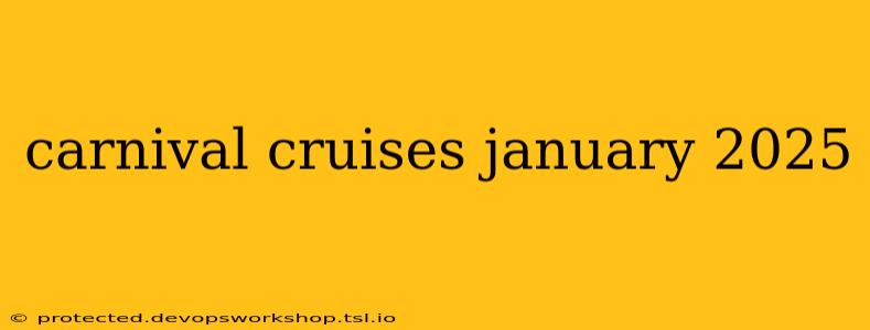 carnival cruises january 2025