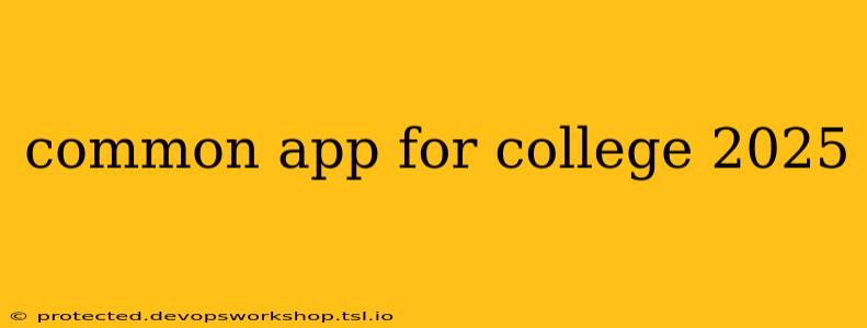 common app for college 2025