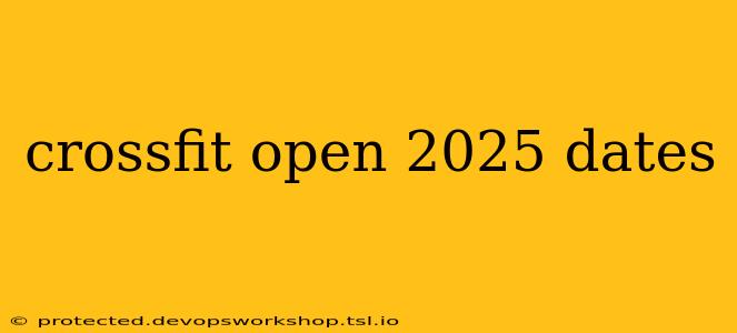 crossfit open 2025 dates