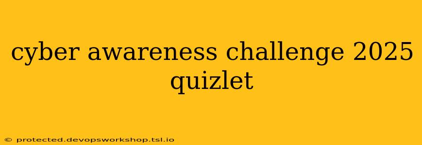 cyber awareness challenge 2025 quizlet