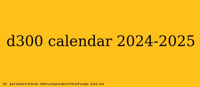 d300 calendar 2024-2025