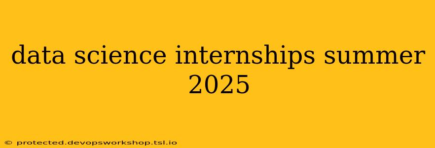 data science internships summer 2025