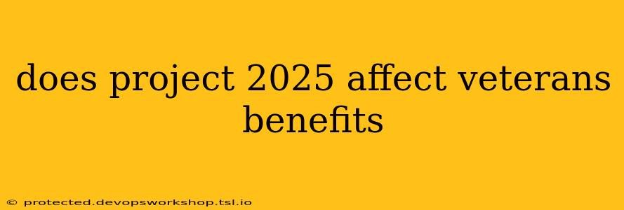 does project 2025 affect veterans benefits