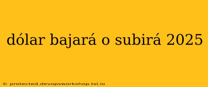 dólar bajará o subirá 2025