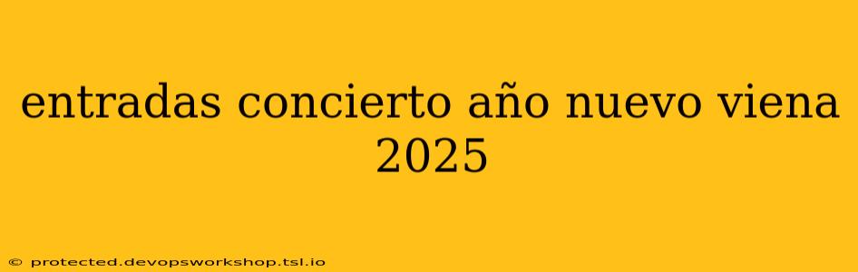 entradas concierto año nuevo viena 2025