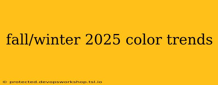 fall/winter 2025 color trends