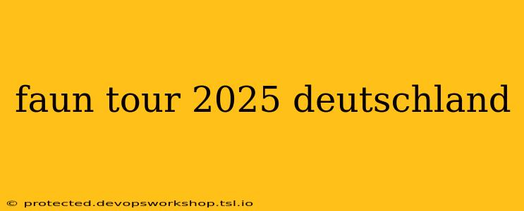 faun tour 2025 deutschland