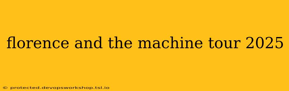 florence and the machine tour 2025