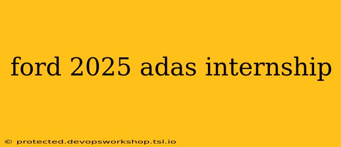 ford 2025 adas internship