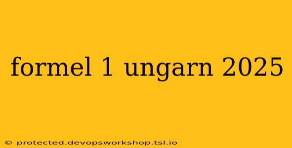 formel 1 ungarn 2025