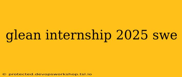 glean internship 2025 swe