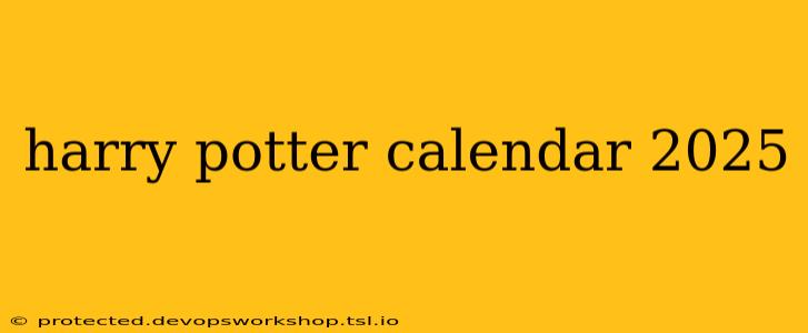 harry potter calendar 2025