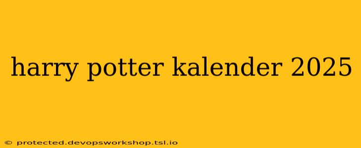 harry potter kalender 2025