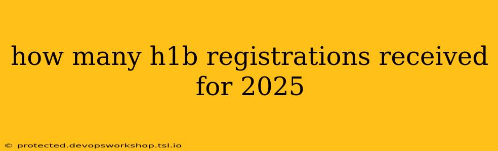 how many h1b registrations received for 2025