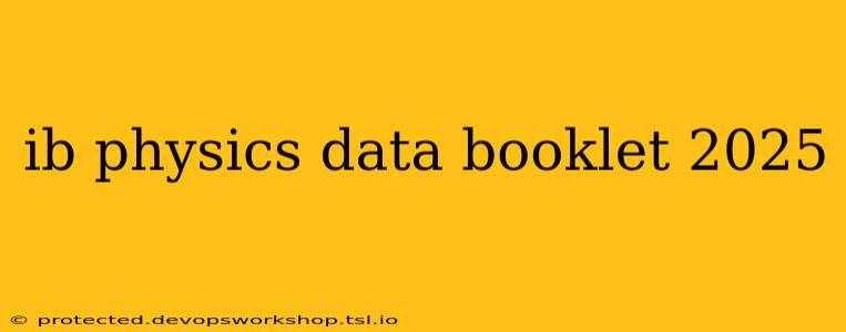 ib physics data booklet 2025