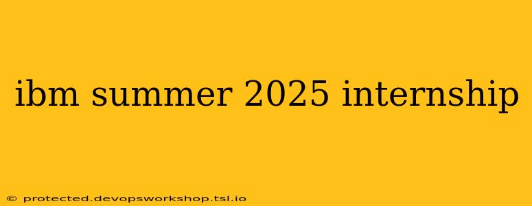 ibm summer 2025 internship