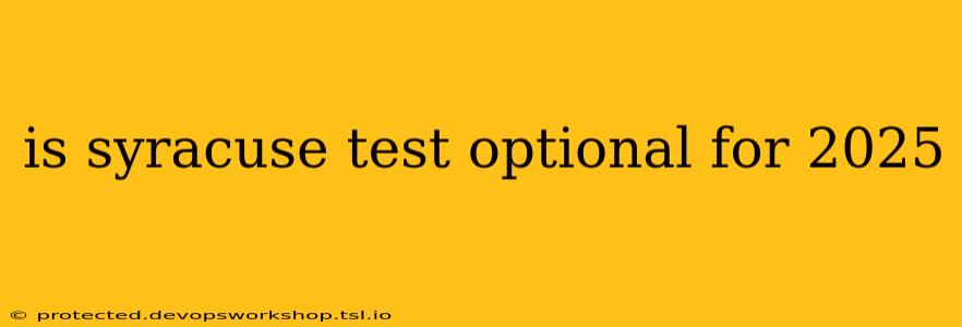 is syracuse test optional for 2025